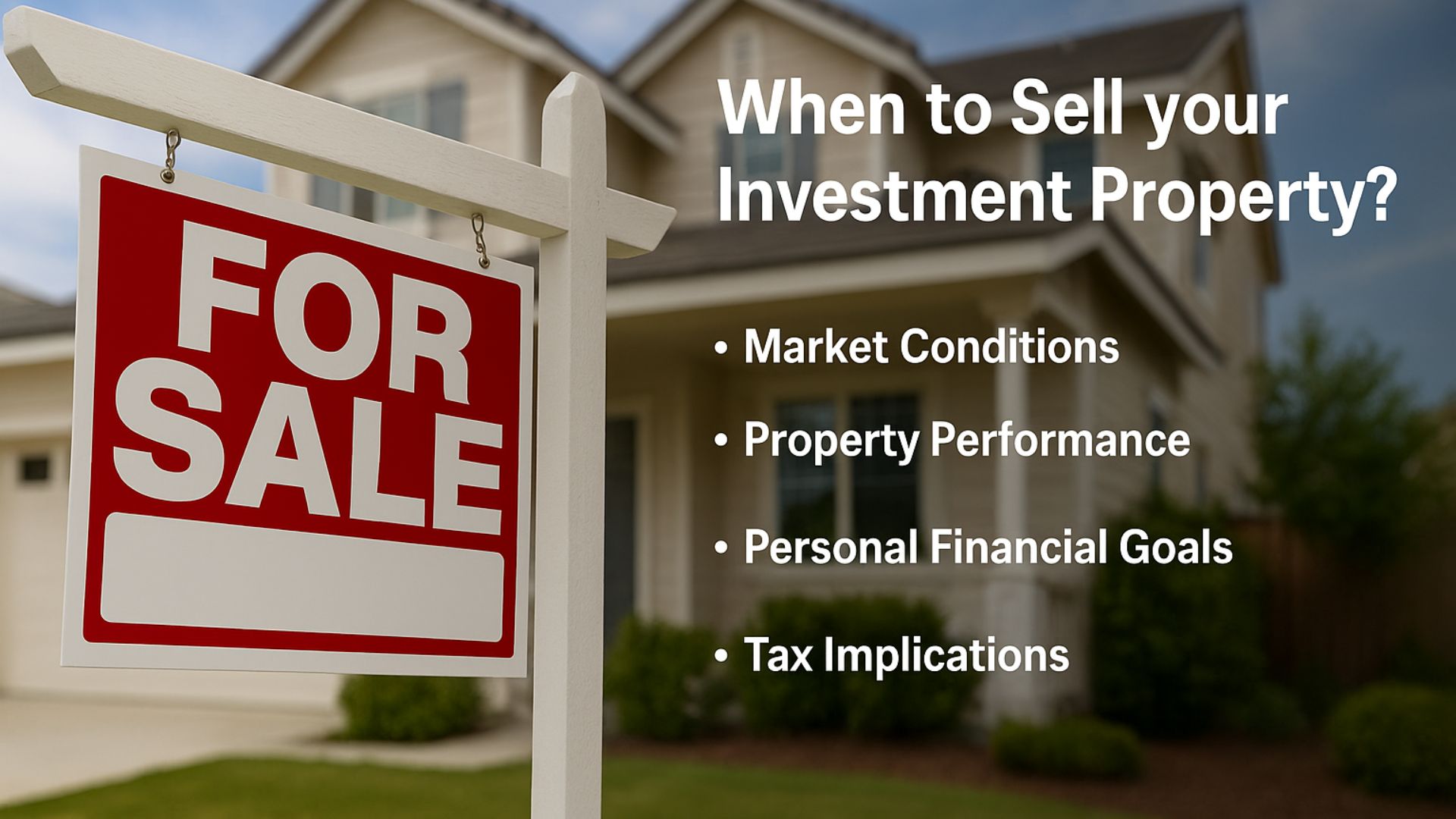 When to Sell your Investment Property